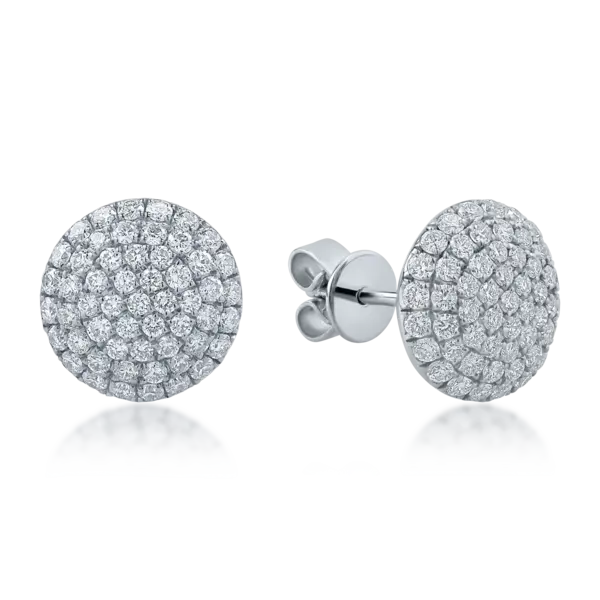 Cercei din aur alb cu diamante de 1.01ct