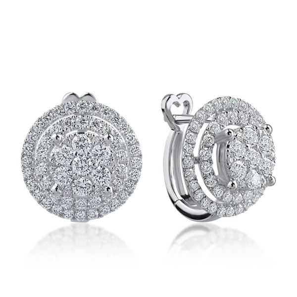 Cercei din aur alb cu diamante de 1.02ct