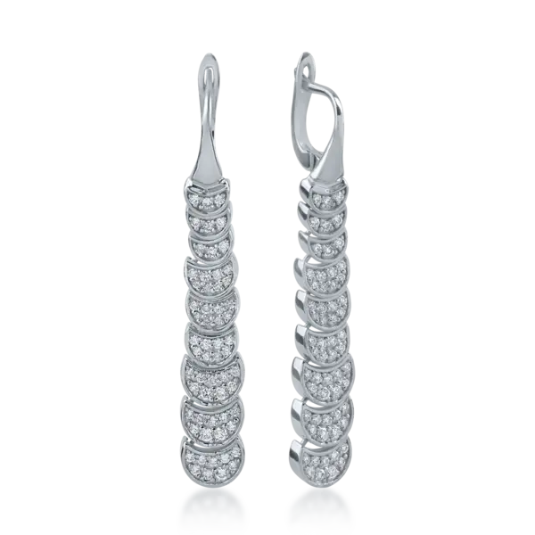 Cercei din aur alb cu diamante de 1.06ct