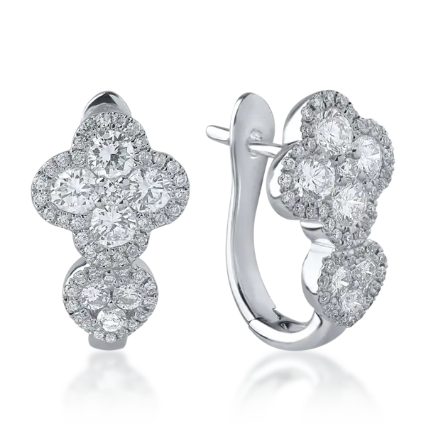 Cercei din aur alb cu diamante de 1.07ct