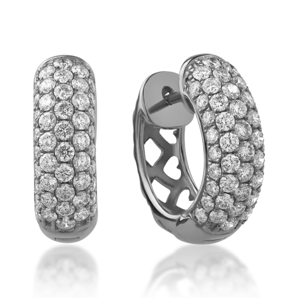 Cercei din aur alb cu diamante de 1.1ct