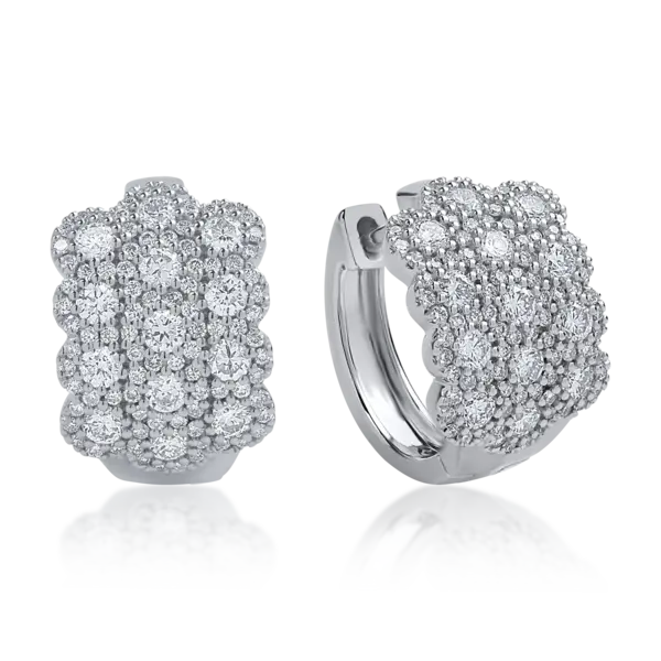 Cercei din aur alb cu diamante de 1.21ct