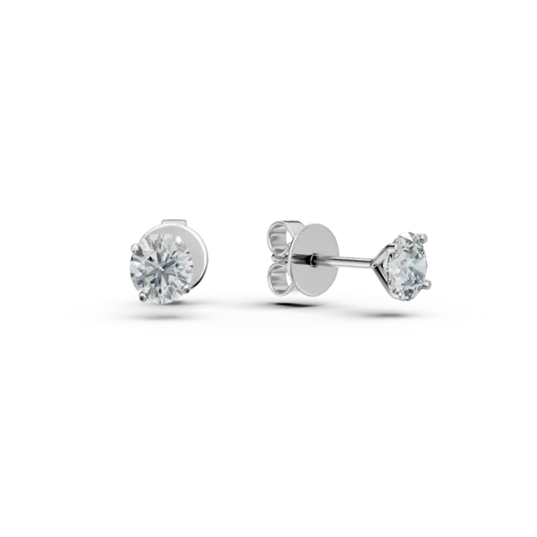 Cercei din aur alb cu diamante de 1.2ct