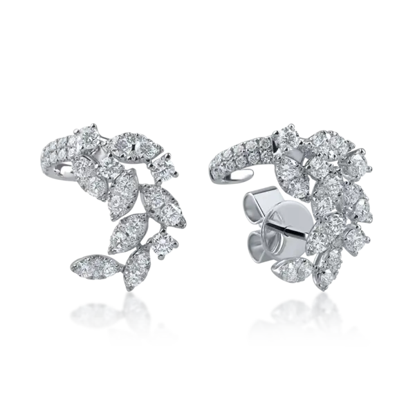 Cercei din aur alb cu diamante de 1.63ct