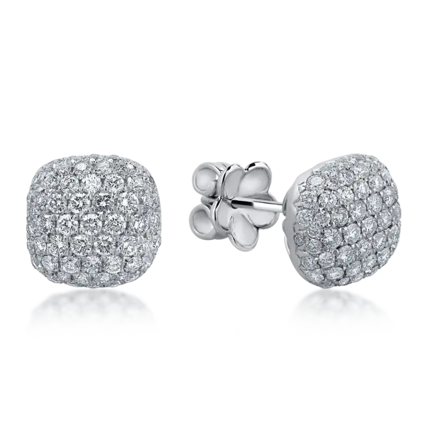 Cercei din aur alb cu diamante de 1.68ct