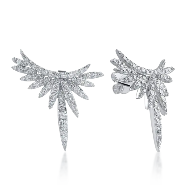 Cercei din aur alb cu diamante de 2.08ct