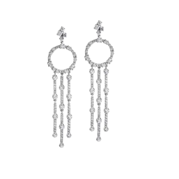 Cercei din aur alb cu diamante de 2.26ct