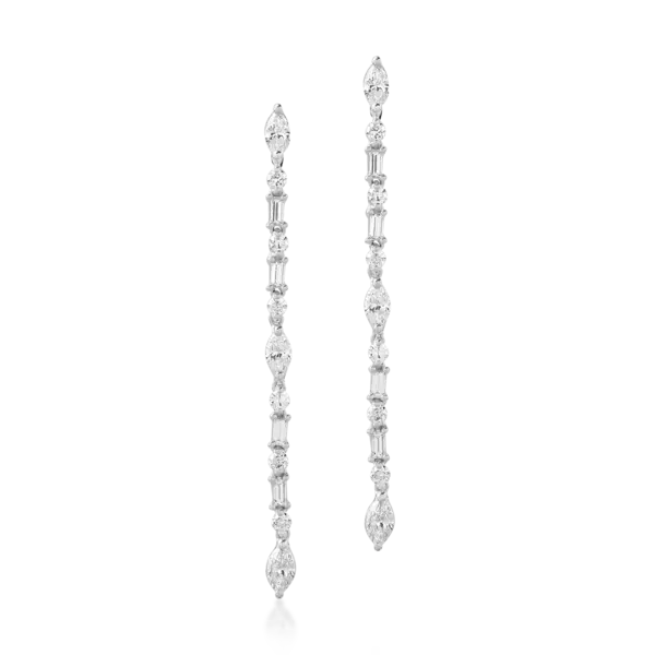 Cercei din aur alb cu diamante de 2.32ct