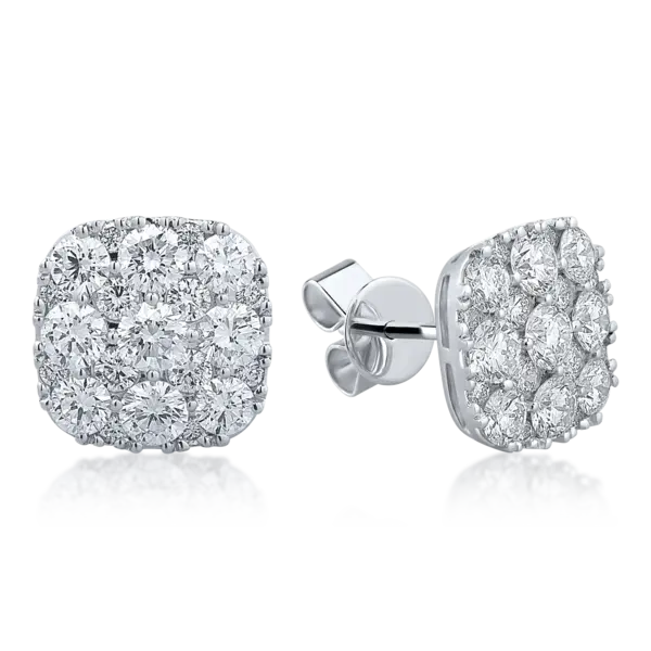Cercei din aur alb cu diamante de 2.39ct