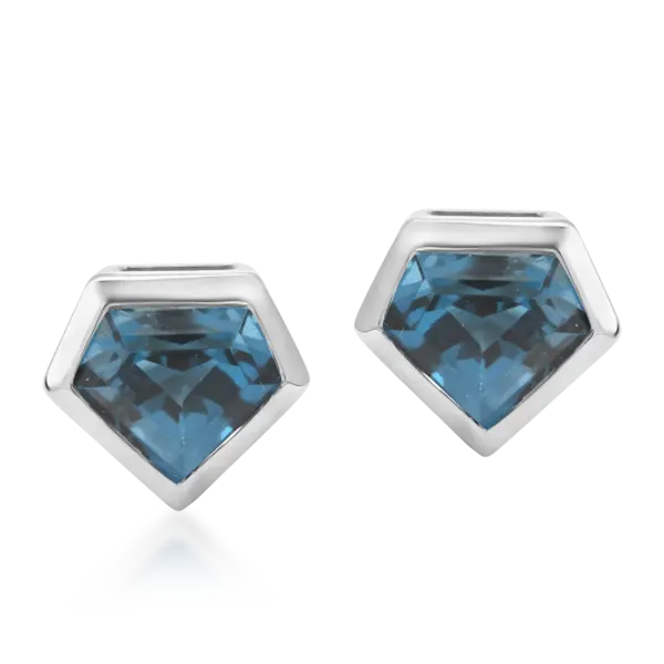 Cercei din aur alb cu topaze london blue de 1.426ct