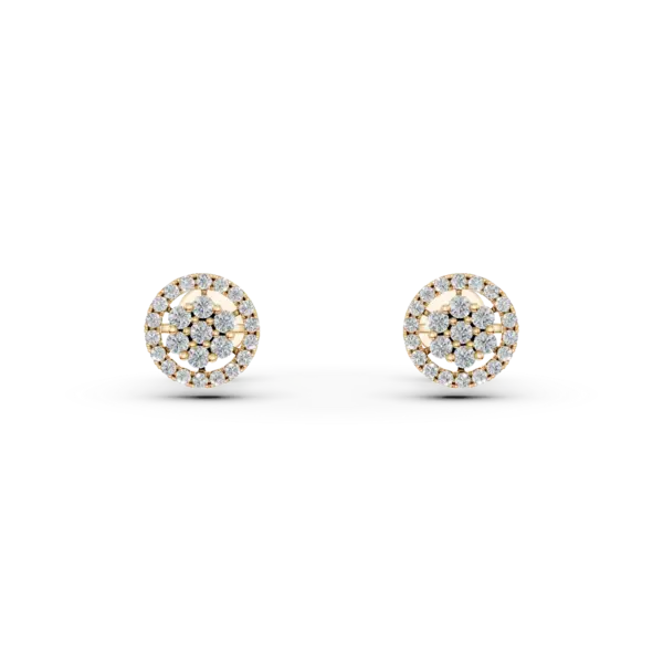 Cercei din aur galben cu diamante de 0.28ct