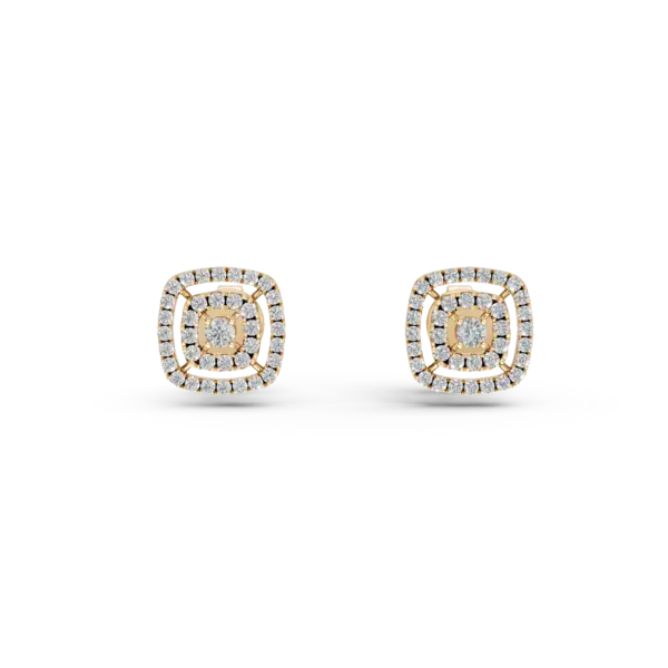 Cercei din aur galben cu diamante de 0.36ct