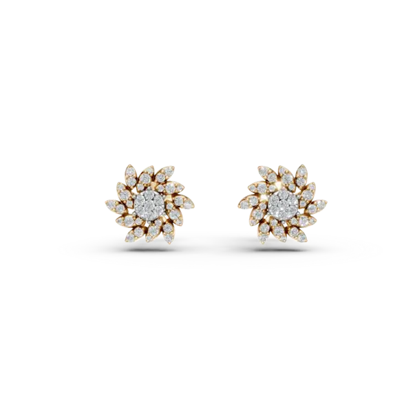 Cercei din aur galben cu diamante de 0.5ct
