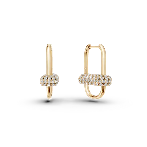 Cercei din aur galben cu diamante de 1.08ct