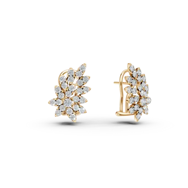 Cercei din aur galben cu diamante de 1.31ct