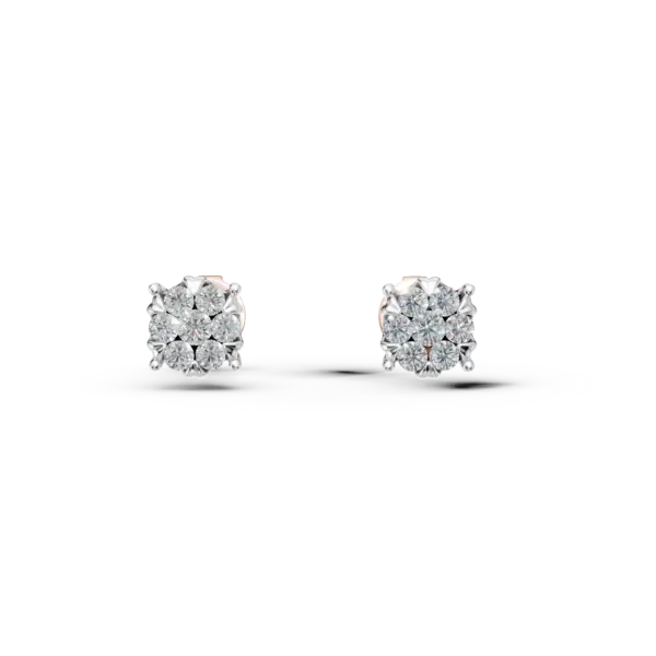 Cercei din aur roz cu diamante de 0.36ct