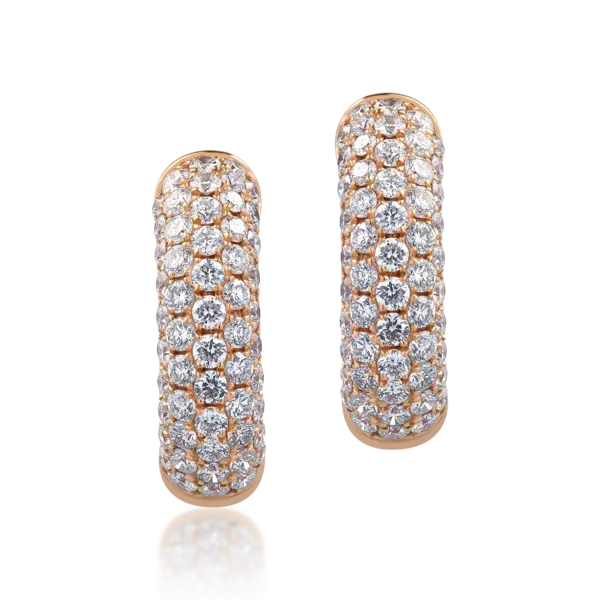 Cercei din aur roz cu diamante de 1.26ct