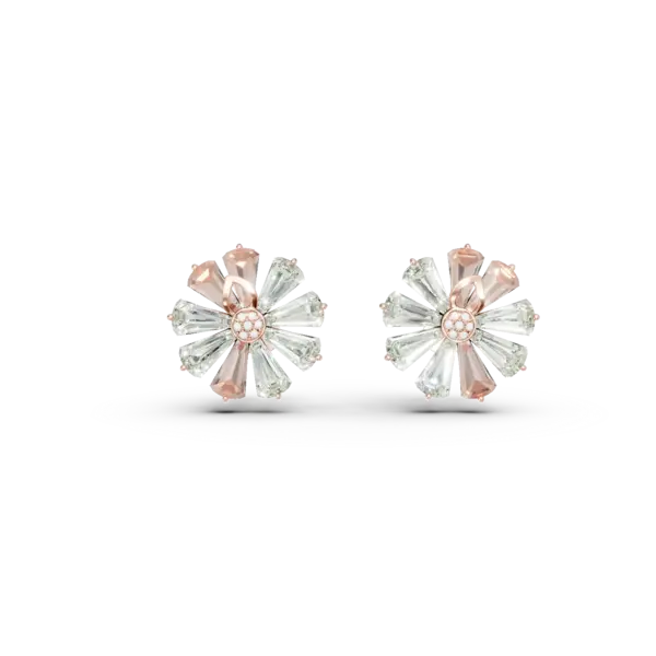Cercei din aur roz cu pietre pretioase si semipretioase de 12.6ct