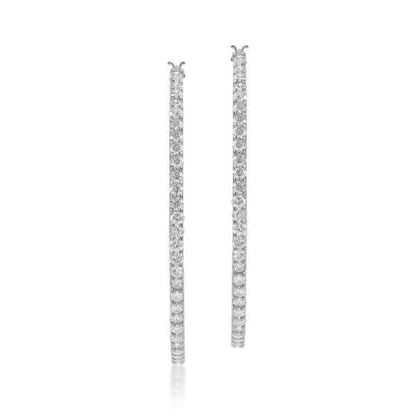 Cercei din platina cu diamante de 2ct