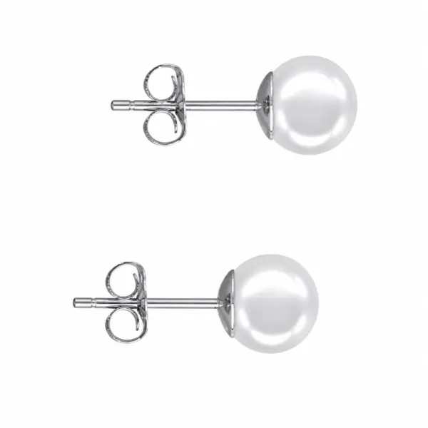 Cercei Perle Akoya Japoneze 5,5-6 mm, Aur Alb 14K, Tip surub - Calitate AAAA KASKADDA
