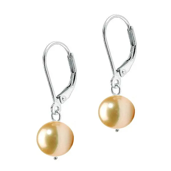 Cercei Perle Mari Crem, Business, 9-10 mm, Tortita Inchisa, Argint 925 - Calitate AA+ KASKADDA