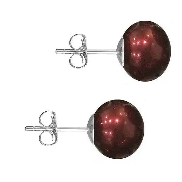 Cercei Perle Naturale RoE u Vin 7-8 mm, Tip surub, Argint 925 - Calitate AAA KASKADDA
