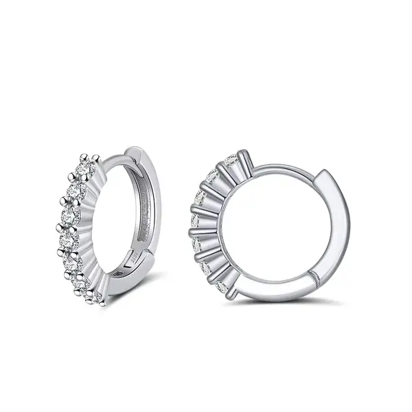 Cercei rotunzi argint 925, JW1754, model elegant, placati cu rodiu