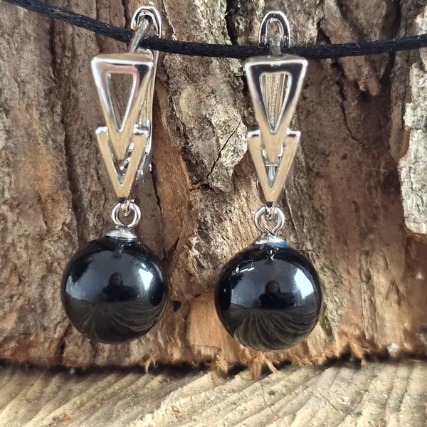 Cercei sfere obsidian Arrow Locking