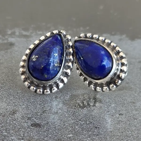 Cercei stud argint lapis lazuli | Blue 1