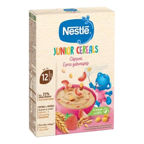 Cereale cu capsuni Junior de la 12 luni, 200g, Nestle