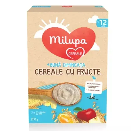 Cereale cu Fructe Buna Dimineata, +12 Luni, 250g – Milupa