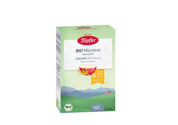 Cereale din gris de grau cu lapte, de la 6 luni, 200g, Topfer