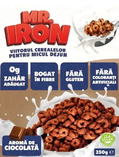 Cereale Mr. Iron fara zahar Ciocolata 250gr