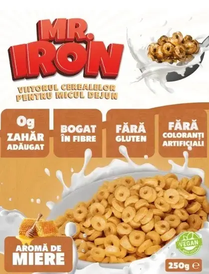 Cereale Mr. Iron fara zahar Miere 250gr