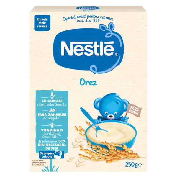 Cereale pe baza de orez incepand de la 6 luni, 250g, Nestle