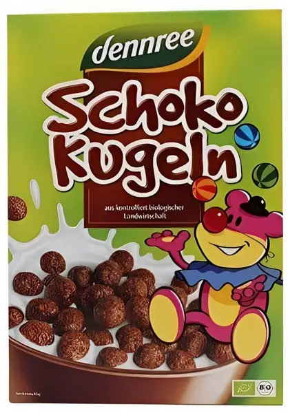 Cereale pentru micul dejun Bile de ciocolată, 250 g, Dennree