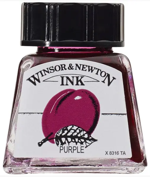 Cerneală de caligrafie Winsor & Newton - Mov, 14 ml