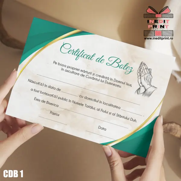 Certificat de Botez CDB1 5 bucați