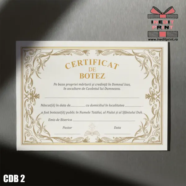 Certificat de Botez CDB2 50 bucați