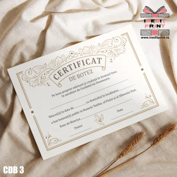 Certificat de Botez CDB3 5 bucați
