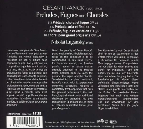 Cesar Franck: Preludes, Fugues & Chorals | Nikolai Lugansky