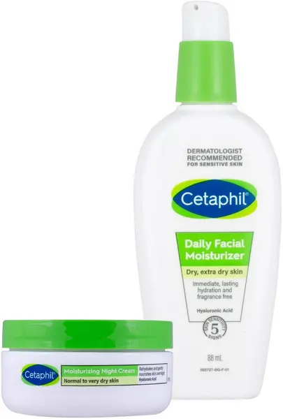 Cetaphil Set - Cremă de față de zi și de noapte, 88 + 48 ml
