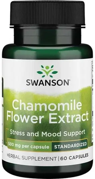 Chamomile Flower Extract, 500 mg, 60 capsule, Swanson