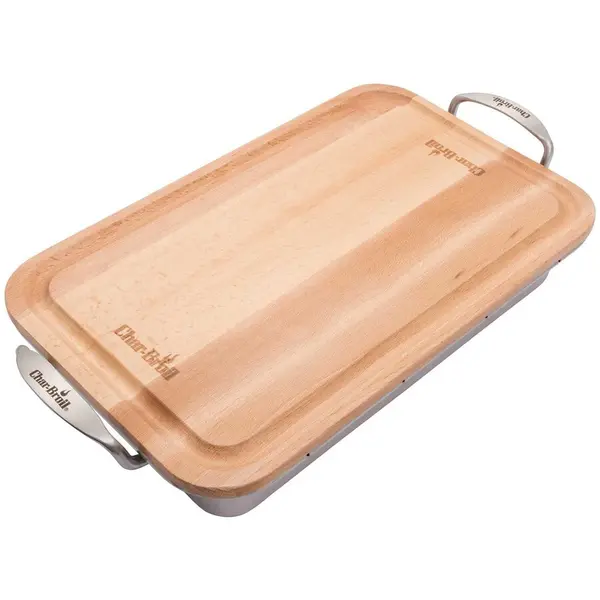Char-Broil Tava din inox 46x23x9 cm cu tocator de lemn 36x22x1 cm Char-Broil 140014