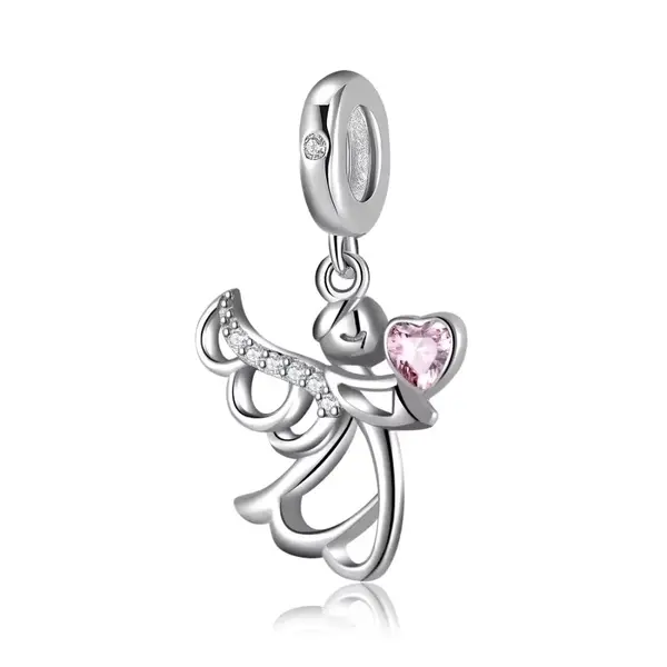 Charm/talisman argint 925, JW1631, model Angel, placat cu rodiu
