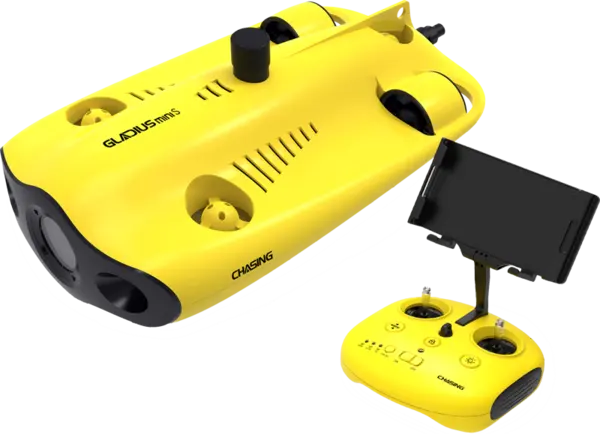 Chasing Gladius Mini S Drona Subacvatica 100m, Camera 4K EIS, 5 Motoare, Suport Brat Robotic, 4 Ore Autonomie