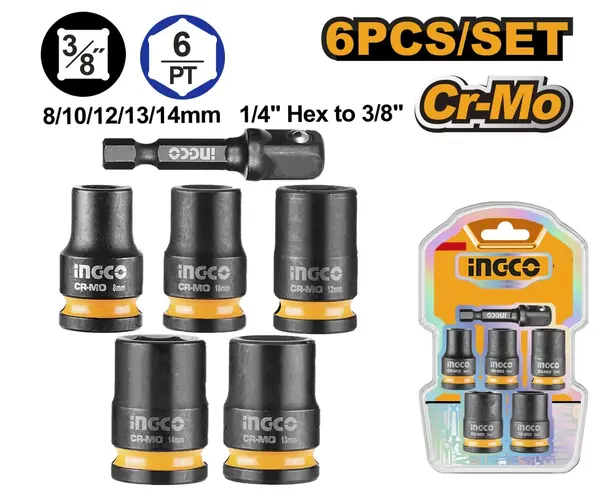 Chei Tubulare Impact 3/8 Set 6buc