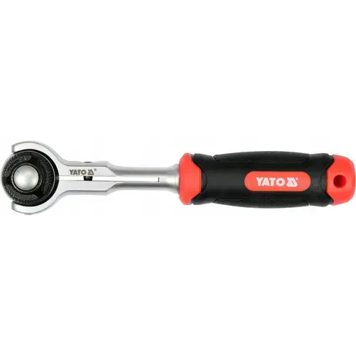 Cheie cu clichet rotativ YATO YT-07201, 3/8inch, 72 dinti, 195mm, material PP, TPR