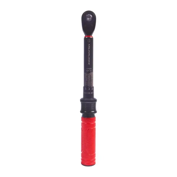 Cheie dinamometrica mecanica 1/4 pentru atelier Milwaukee, 5-25 Nm, clichet 90 dinti, inel blocare, 4932500823