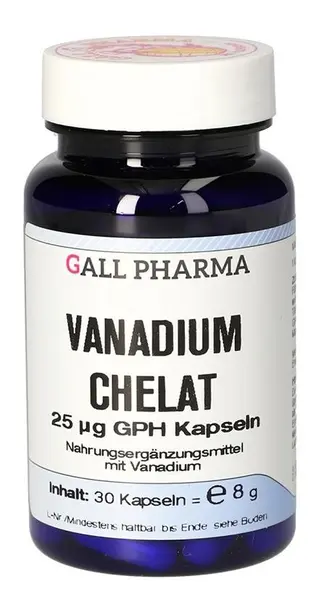 Chelat de vanadiu, 25 µg, 30 capsule, Gall Pharma